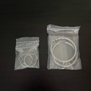 Silver hoop earrings